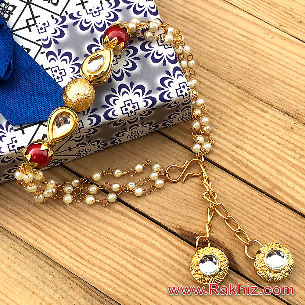 Golden moon C chain bracelets Rakhi set 2 at ₹1100 | Azilaa