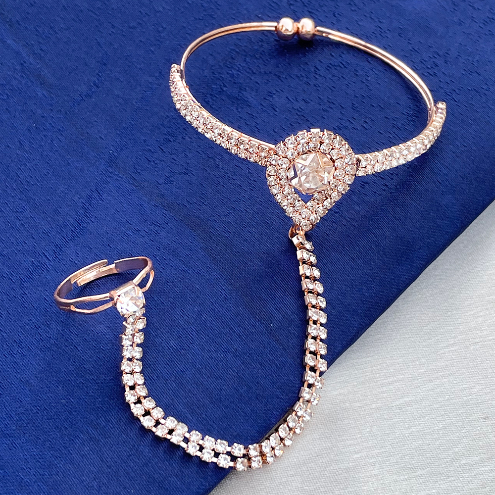 RUBY DIAMOND LOOK CZ STUDDED OPENABLE BRACELET – Sanvi Jewels